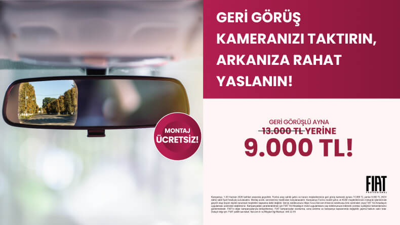 GERİ GÖRÜŞ KAMERANIZI TAKTIRIN, ARKANIZA YASLANIN